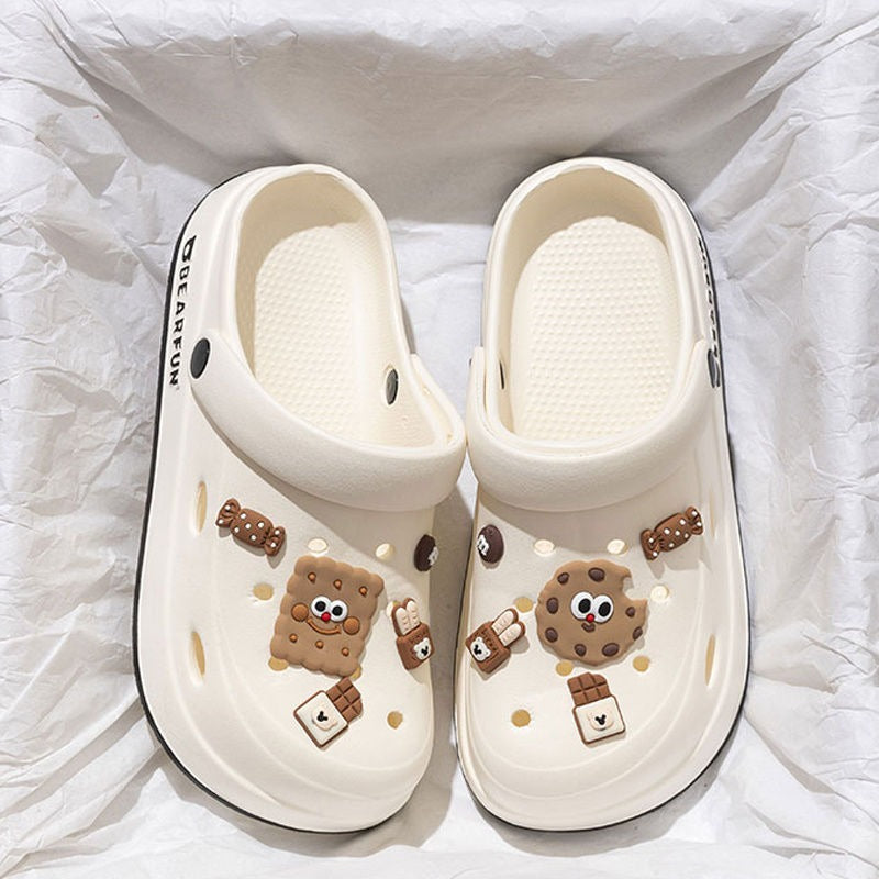 Hole shoes women's platform summer 2025 new home non-slip beach deodorant eva sandals slippers women's outer wear