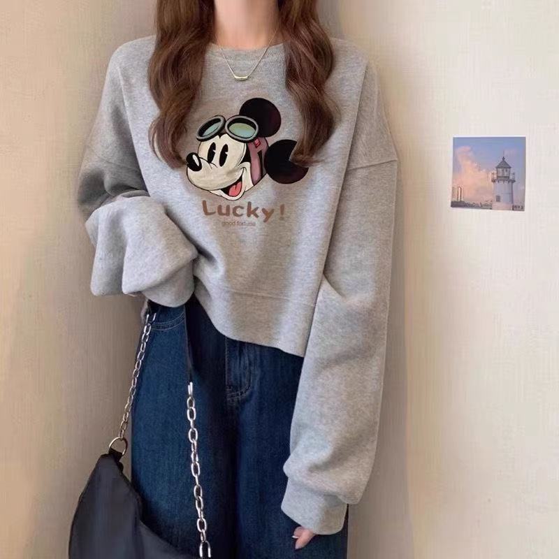 Mickey style long-sleeved sweatshirt