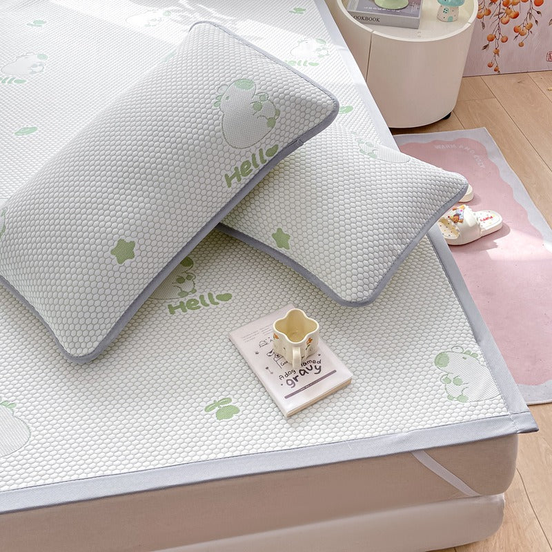 Summer cool ice silk pillowcase pair of Doudou jacquard pillowcase single 48x74 pillow core liner cover