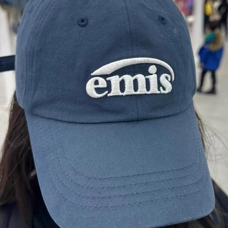 Emis hat women's new high version baseball cap Korean ins trendy brand green soft top shows face ducktongue black
