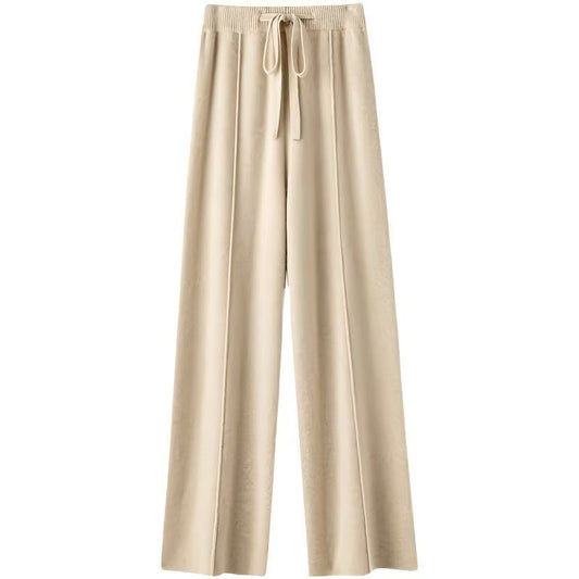 Knitted wide-leg pants