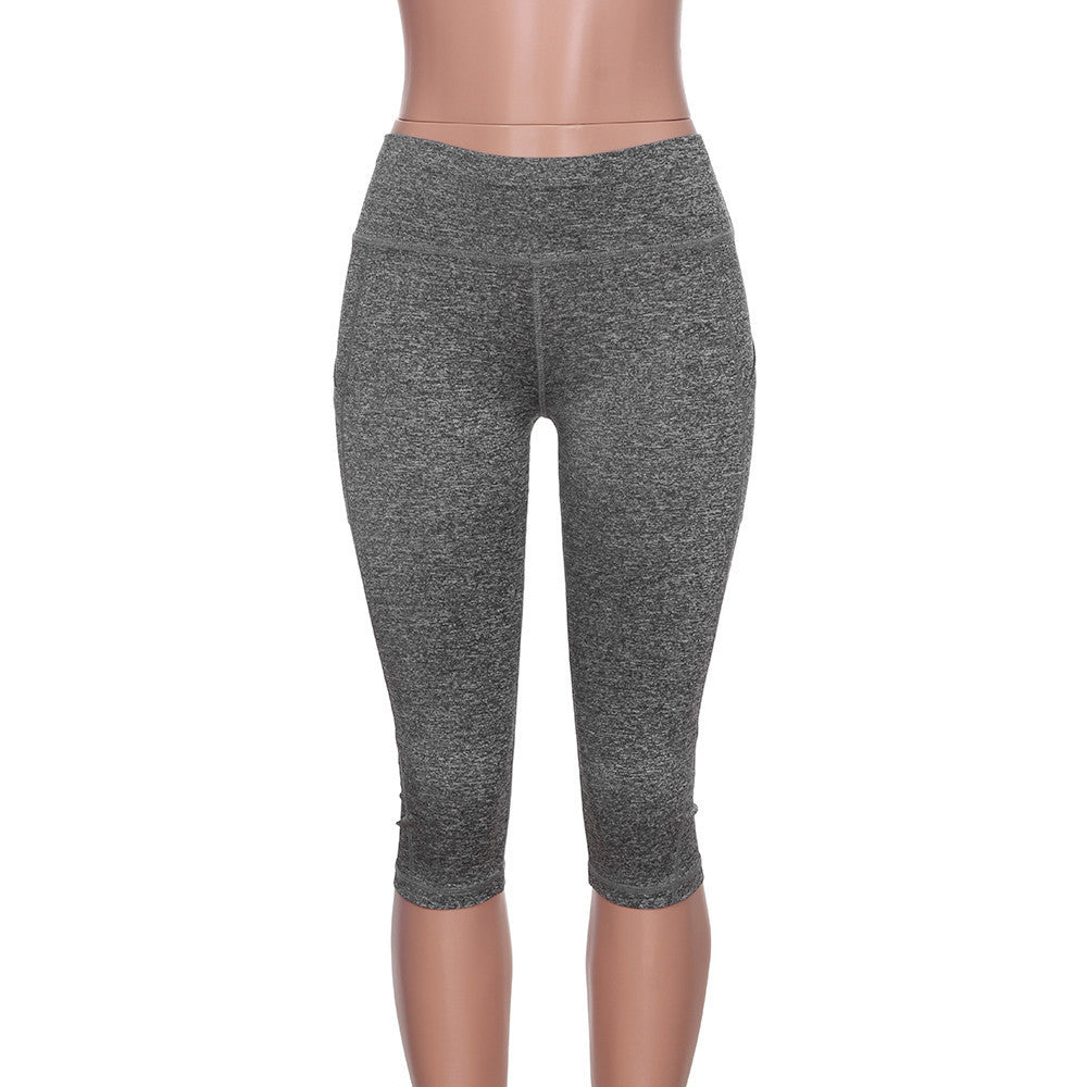 European and American popular yoga pants hip lift elastic sports fitness running leggings women