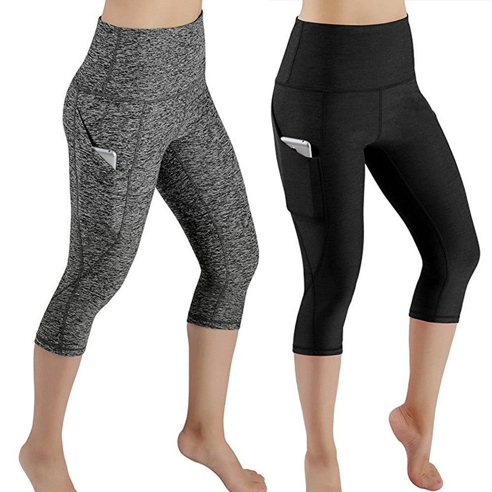 European and American popular yoga pants hip lift elastic sports fitness running leggings women