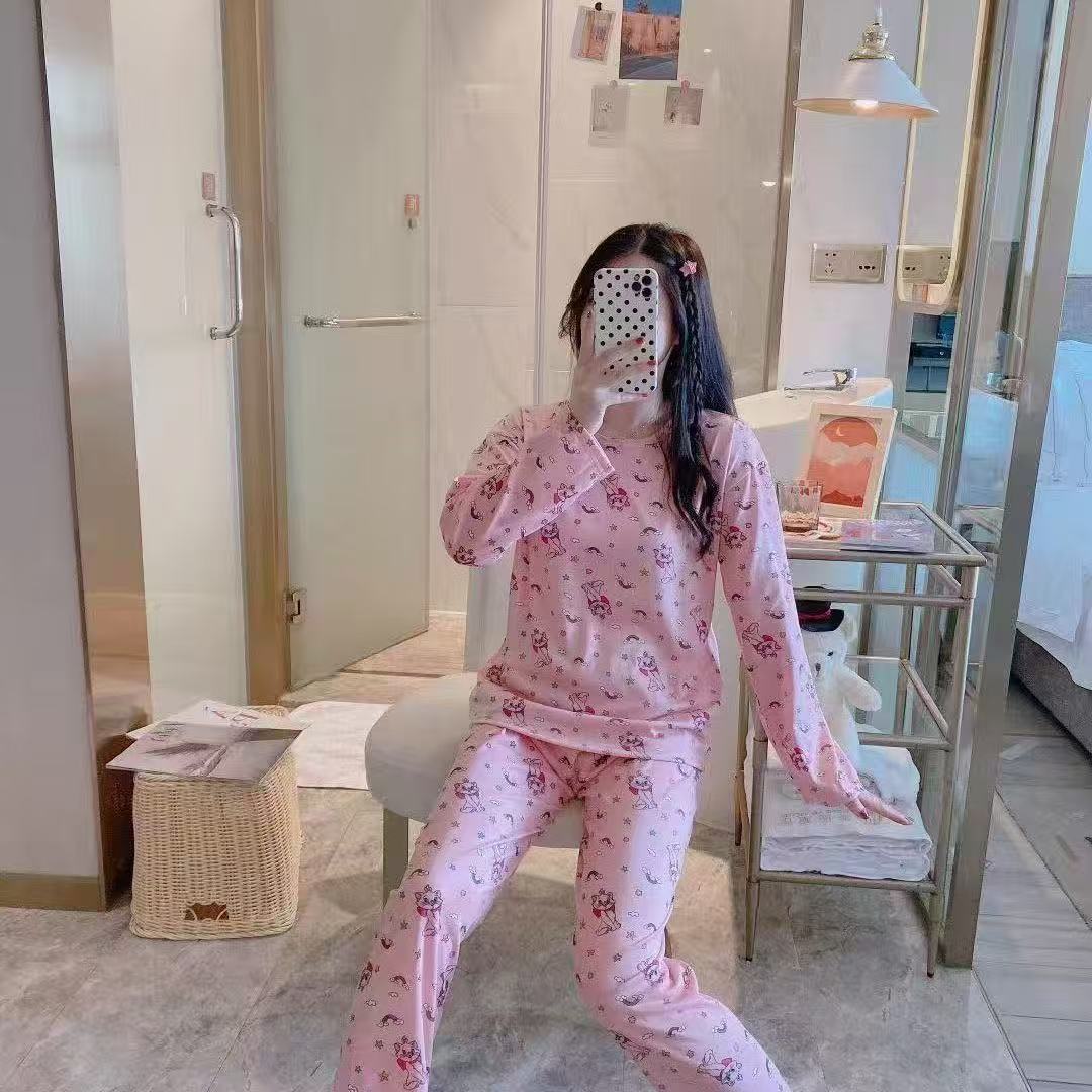 Long-sleeved thin pajamas set