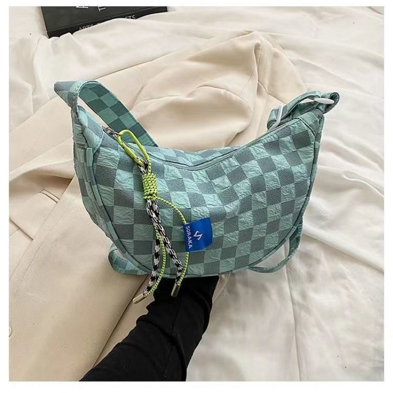 Bag Women 2025 New Versatile Casual Canvas Bag Large Capacity Crossbody Dumpling Bag Premium Niche Fanny Bag