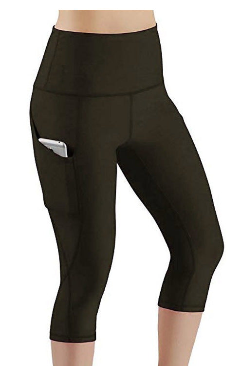 European and American popular yoga pants hip lift elastic sports fitness running leggings women