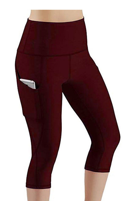 European and American popular yoga pants hip lift elastic sports fitness running leggings women