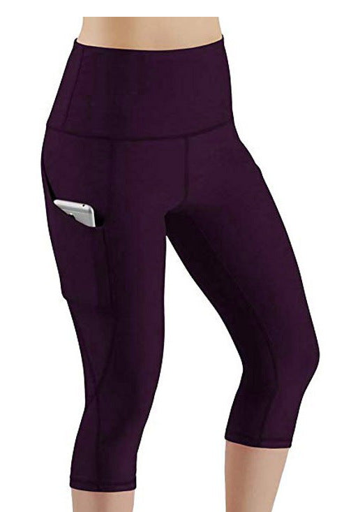 European and American popular yoga pants hip lift elastic sports fitness running leggings women