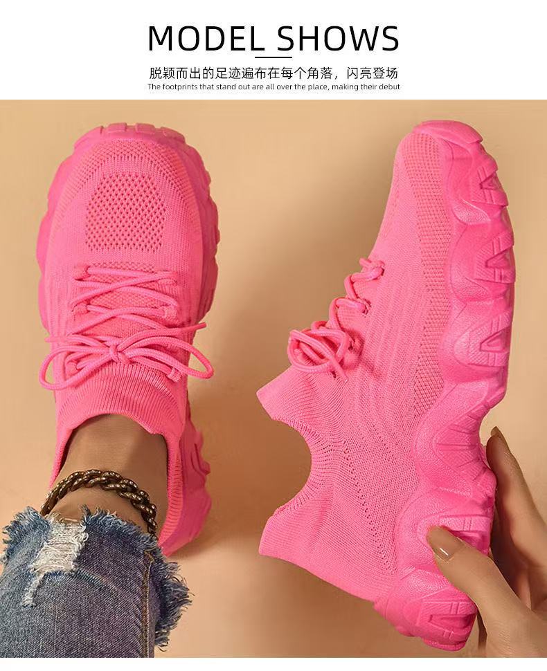 Pink sneakers