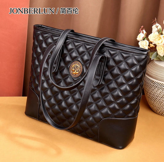2025 New Light Luxury Women's Shoulder Tote Bag - Spacious Commuter Handbag for Work & Travel