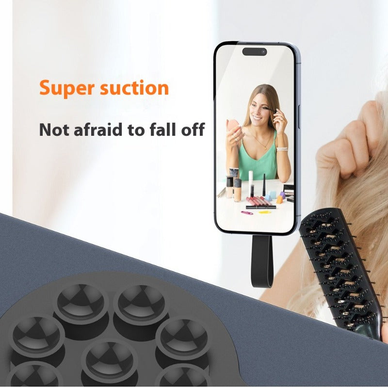 Popular silicone suction cup type strong magnetic mobile phone holder Small, portable, sturdy and stable mobile phone holder