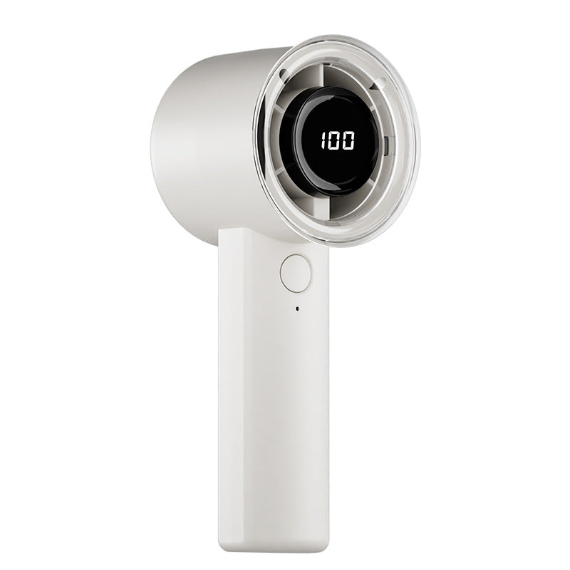 Digital display handheld small fan USB charging fan Student fan Dormitory portable small fan Handheld fan