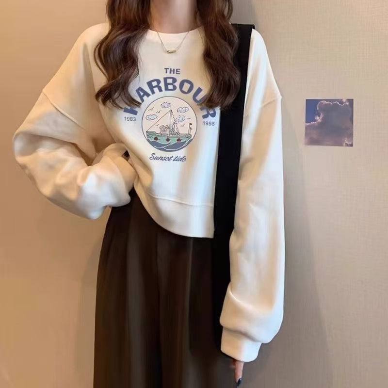 Mickey style long-sleeved sweatshirt