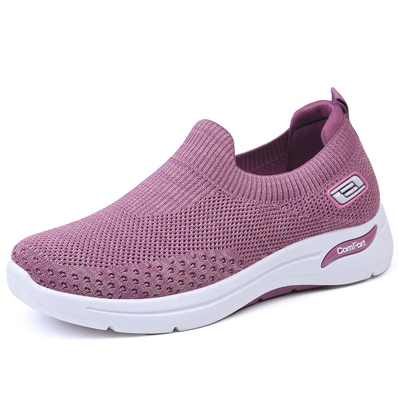 Shoes women's 2025 new foreign trade women's shoes casual and lightweight soft-soled mother shoes flat-soled fashionable breathable sports shoes women