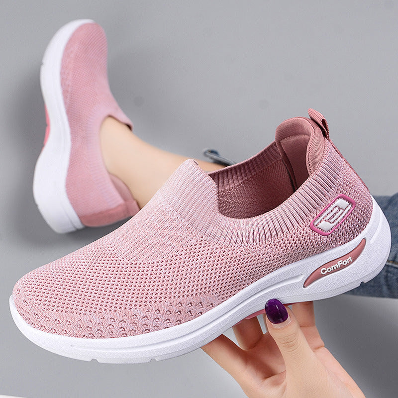 Shoes women's 2025 new foreign trade women's shoes casual and lightweight soft-soled mother shoes flat-soled fashionable breathable sports shoes women