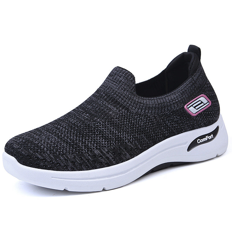 Shoes women's 2025 new foreign trade women's shoes casual and lightweight soft-soled mother shoes flat-soled fashionable breathable sports shoes women