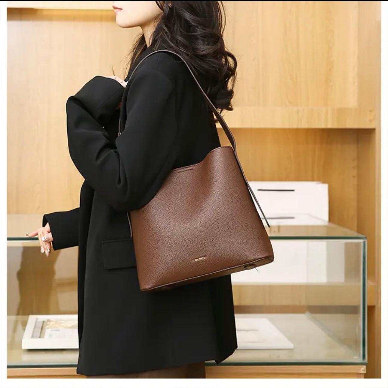 Shoulder/Crossbody Bag with Detachable Pouch