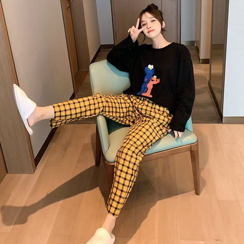 Long-sleeved thin pajamas set