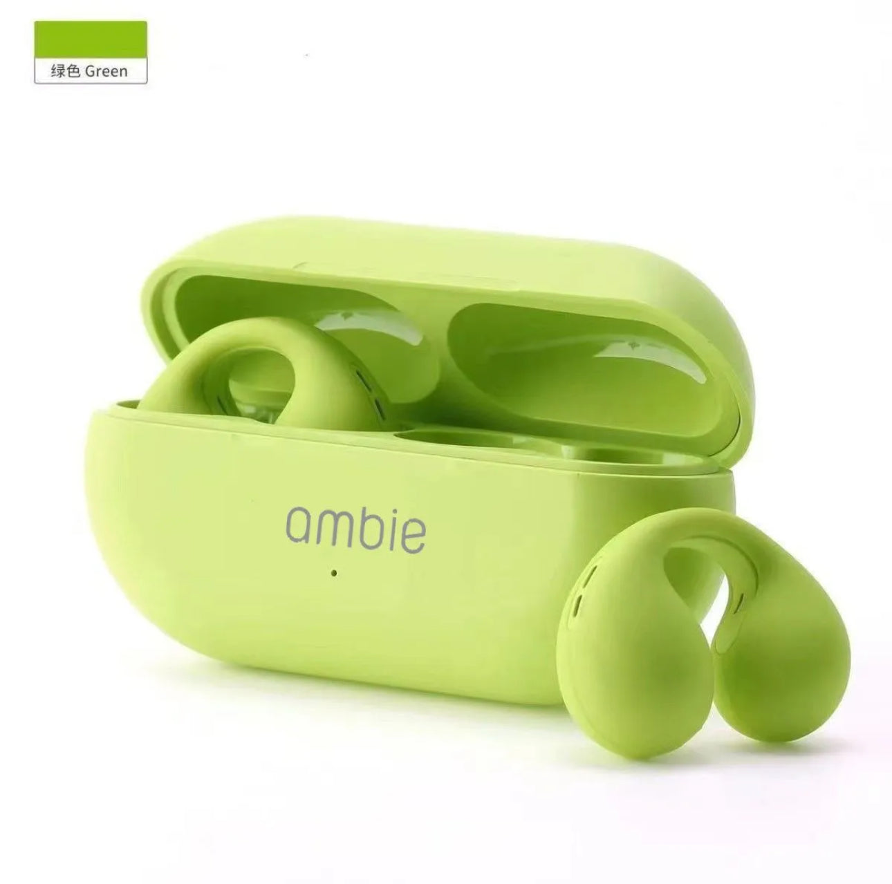 Ambie Bone Conduction Bluetooth Headset 5.4 Clip-on-ear wireless non-in-ear high-power sports headset