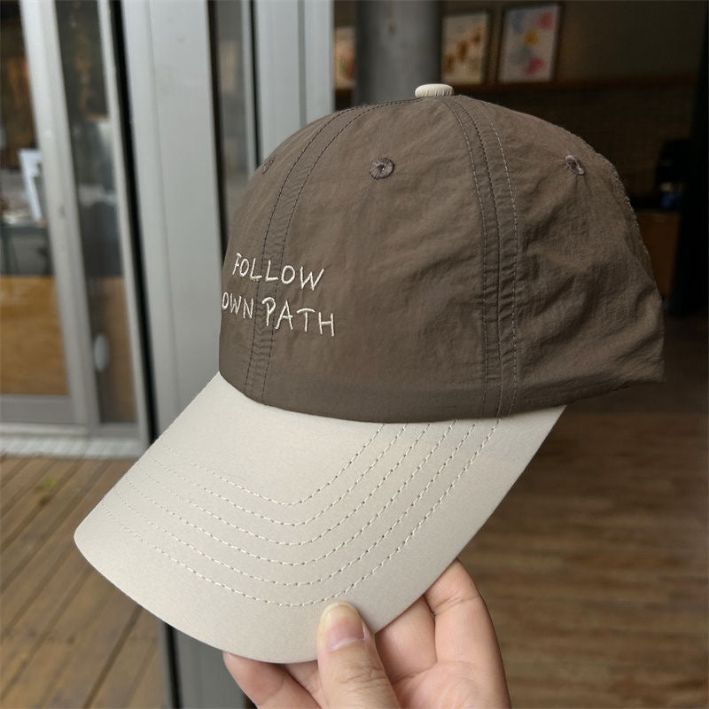 Outdoor waterproof quick-drying cap men's and women's fashion color matching baseball cap spring and summer sports sunscreen hat light and breathable