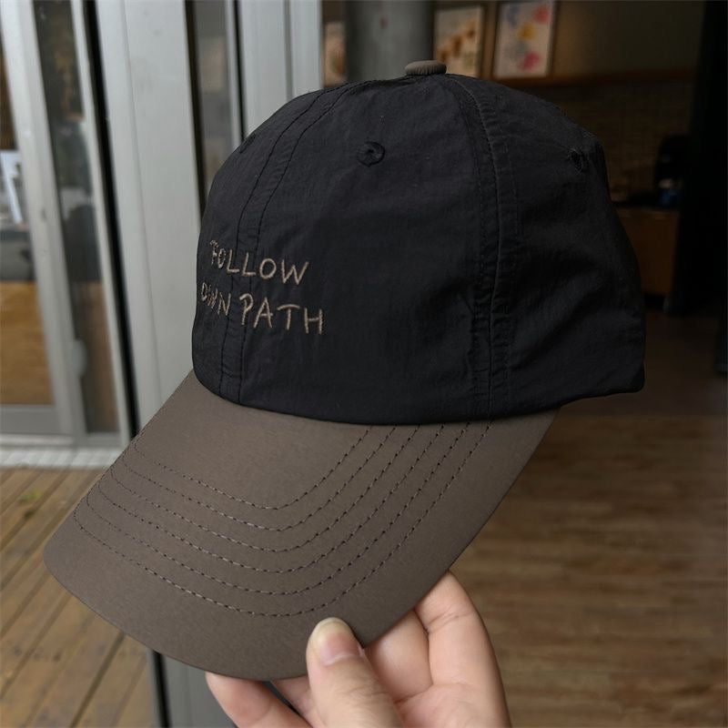 Outdoor waterproof quick-drying cap men's and women's fashion color matching baseball cap spring and summer sports sunscreen hat light and breathable