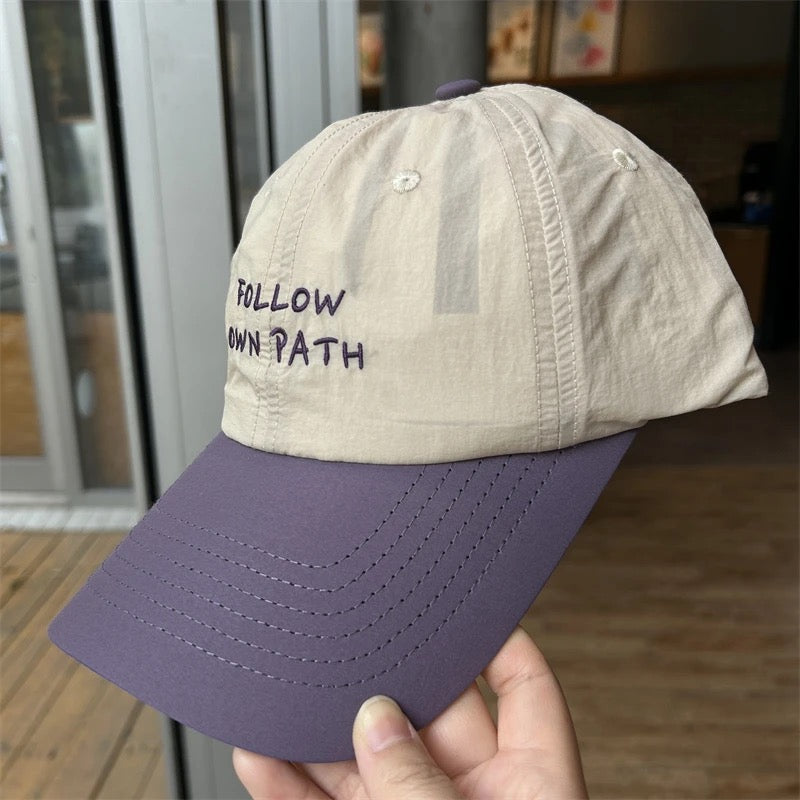 Outdoor waterproof quick-drying cap men's and women's fashion color matching baseball cap spring and summer sports sunscreen hat light and breathable