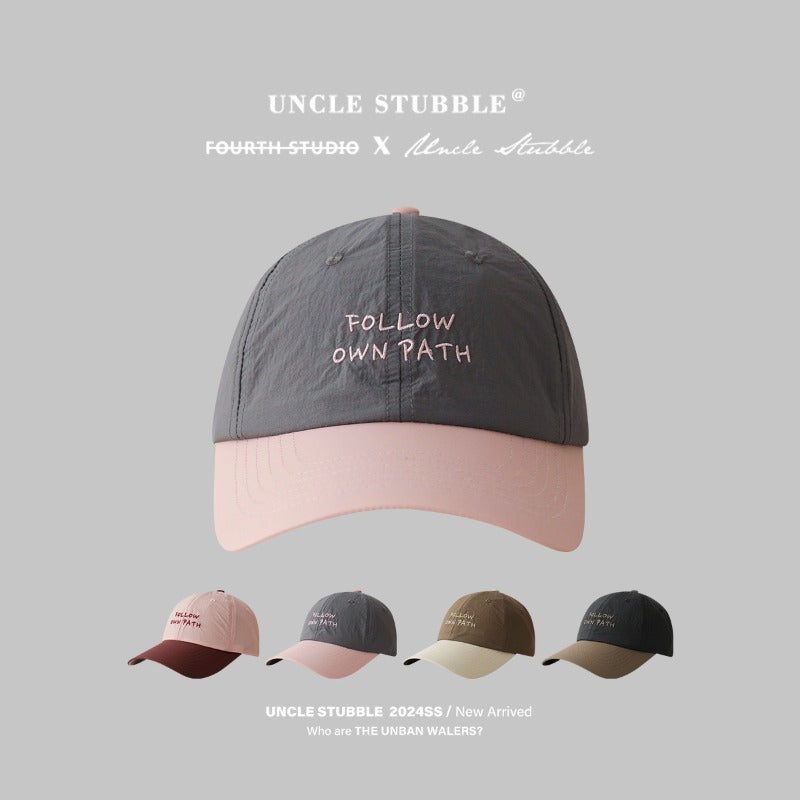 Outdoor waterproof quick-drying cap men's and women's fashion color matching baseball cap spring and summer sports sunscreen hat light and breathable