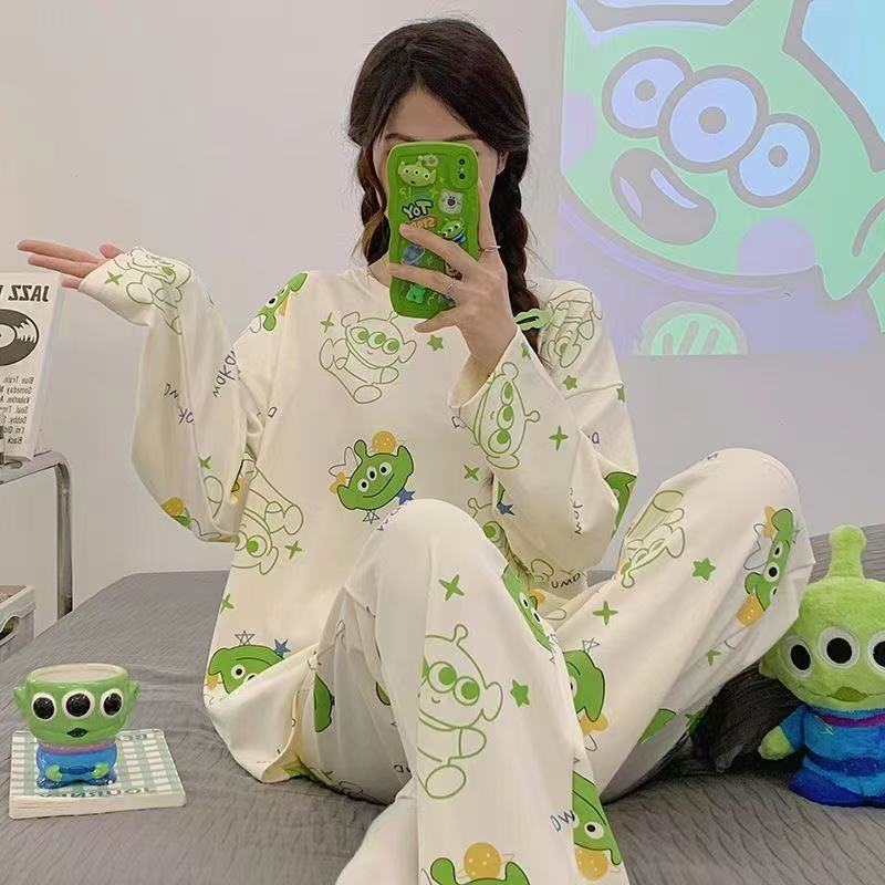 Long-sleeved thin pajamas set