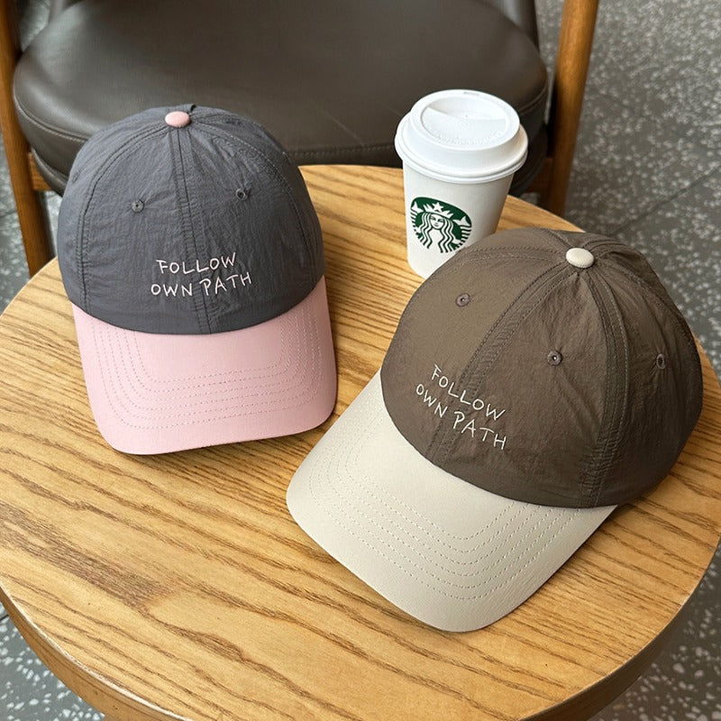 Outdoor waterproof quick-drying cap men's and women's fashion color matching baseball cap spring and summer sports sunscreen hat light and breathable