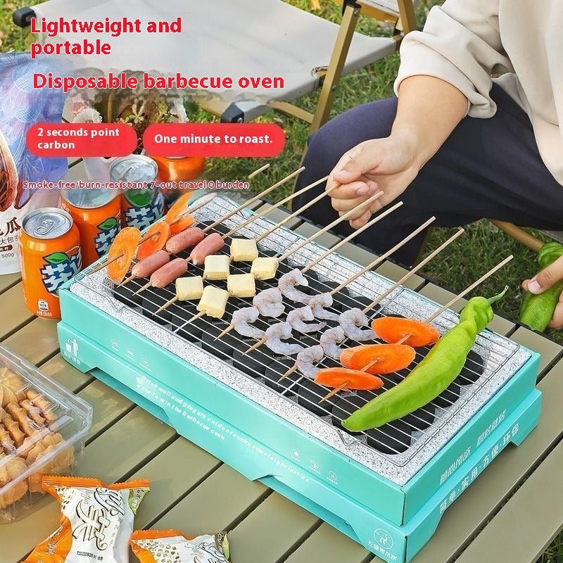 Disposable Grill Family Smokeless Carbon Grill Camping Fire Charcoal Grill Outdoor Grill Portable