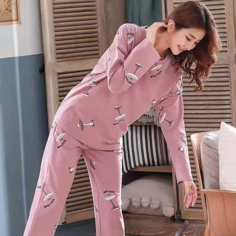 Long-sleeved thin pajamas set