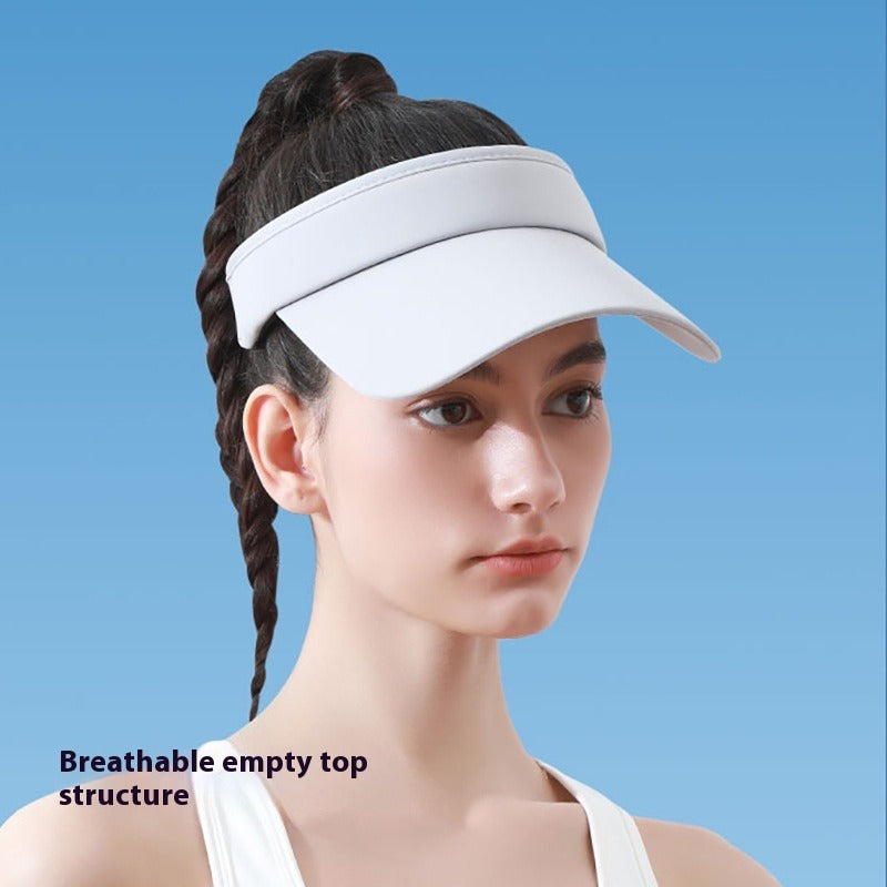 Running empty top sun hat women's ice silk UV protection summer sun hat outdoor sun protection hat