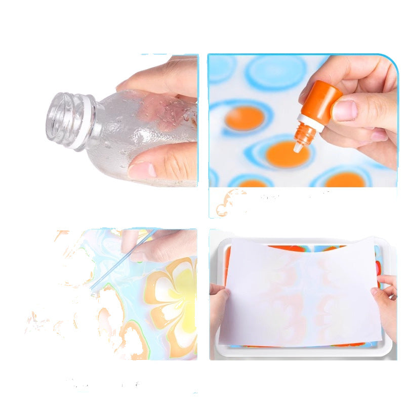 Children's water rubbing set painting graffiti painting water washable creative DIY material wet rubbing floating water painting