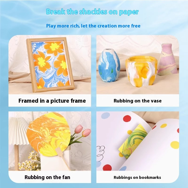 Children's water rubbing set painting graffiti painting water washable creative DIY material wet rubbing floating water painting