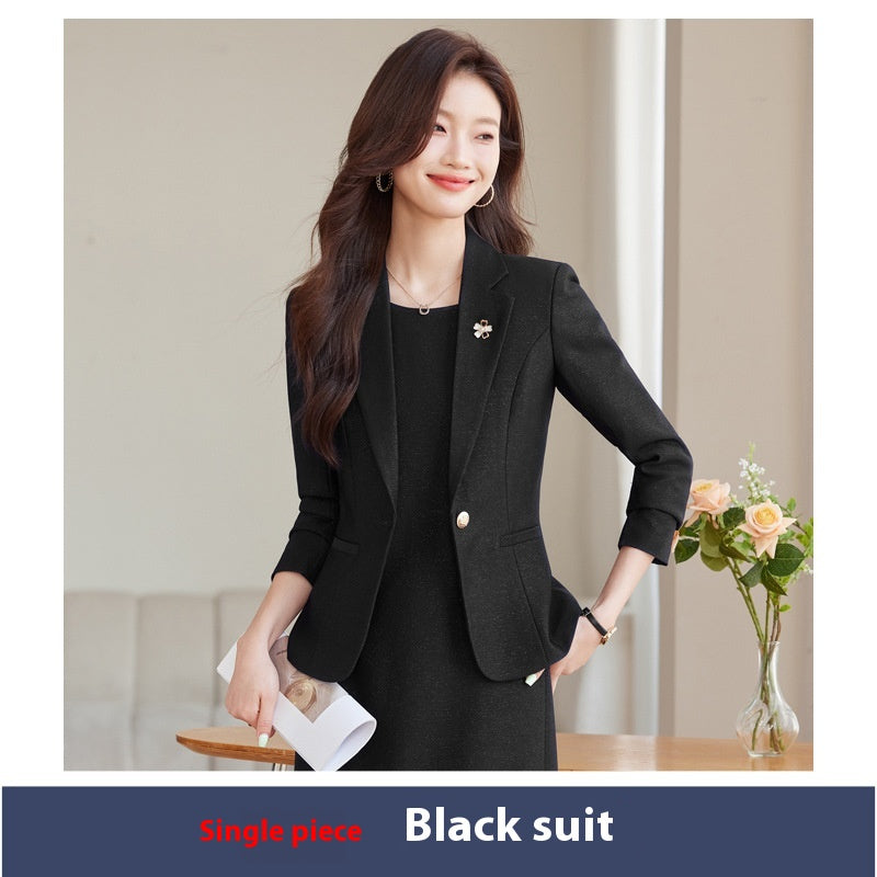 Spring and Autumn New Suit Dress Set Casual Temperament Two-piece Professional Suit High-end Muse Fan Jacket