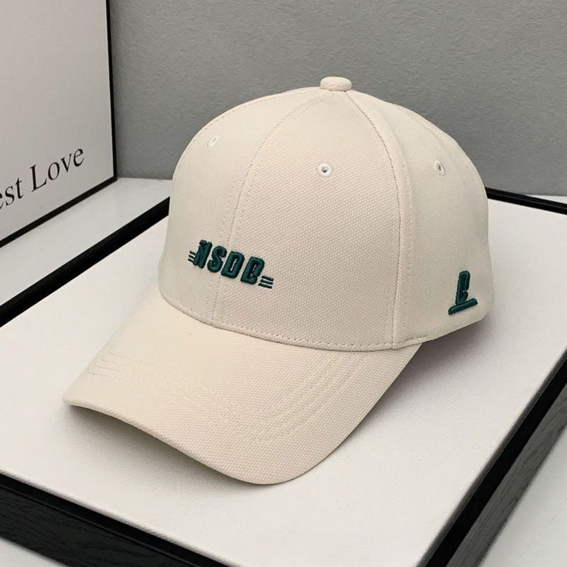 Big head circumference deep top baseball cap children's Korean version versatile embroidery shows the face small wide curved brim hard top cap male tide