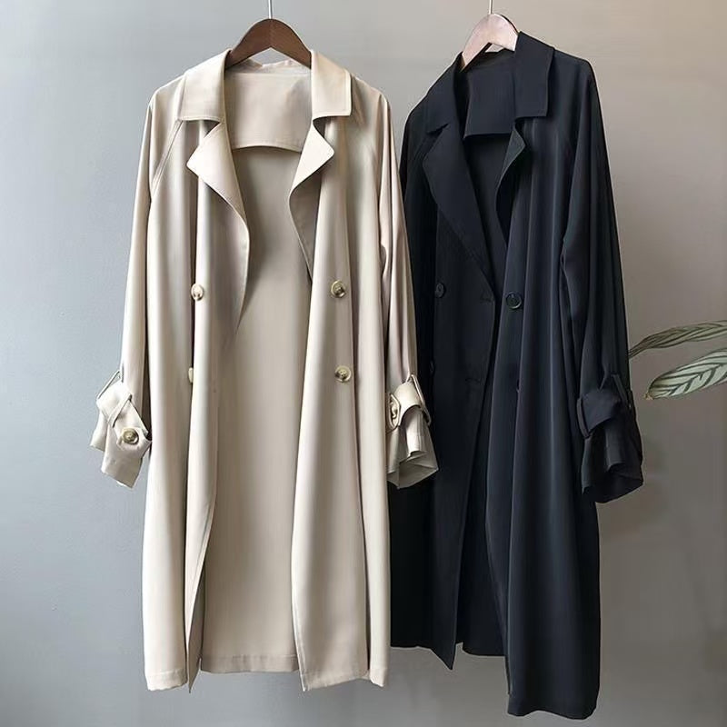 Long British style trench coat
