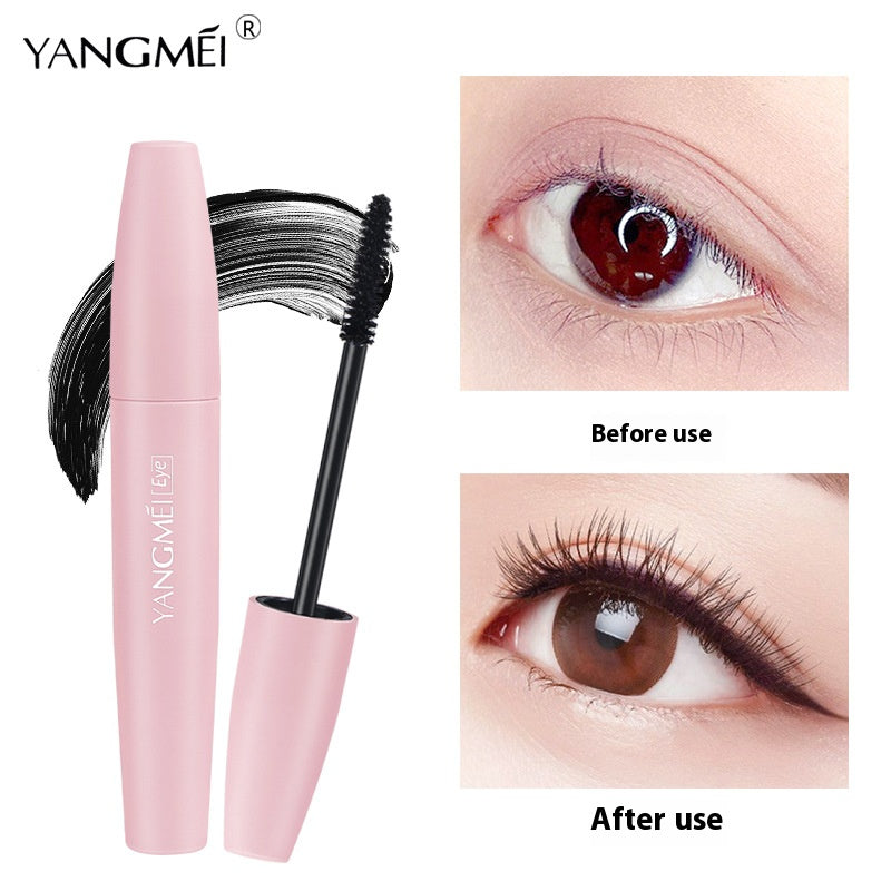 Dense fog, thick warping and slender black mascara, not easy to take off makeup, not easy to smudge