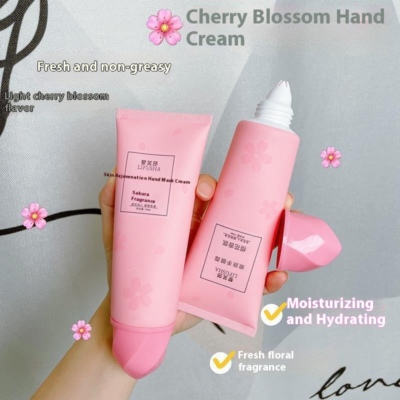 Cherry Blossom Fragrance Rejuvenation Hand Mask Cream Autumn and Winter Hydrating and Moisturizing Fragrance Hand Cream