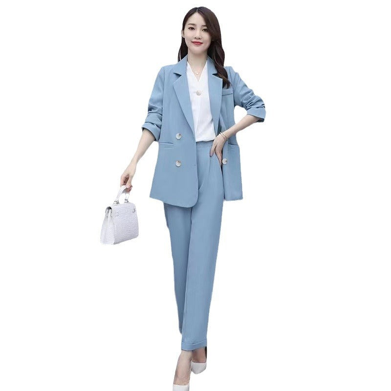 2025 suit suit women's new Korean version of spring and autumn casual temperament fashion professional wear loose large size suit