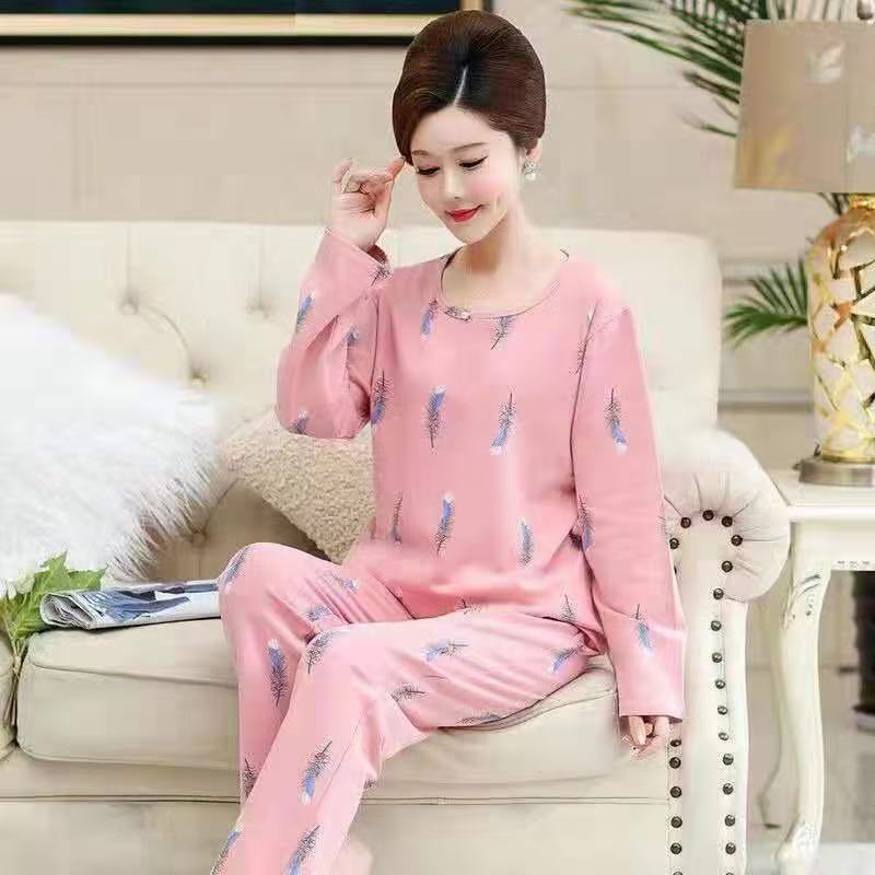 Long-sleeved thin pajamas set