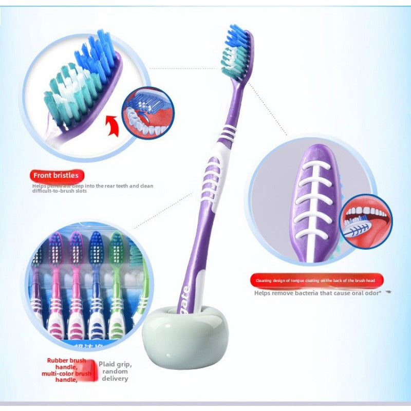 [Pack of 6] Colgate ultra-clean toothbrush with hard hair and genuine medium hair 6-pack set wholesale family pack adult