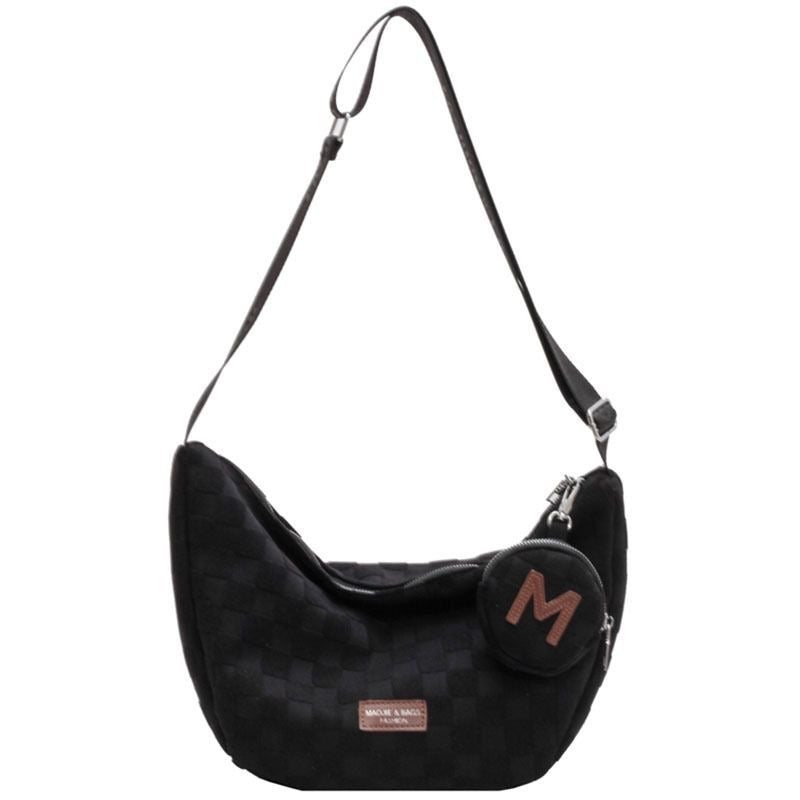 Korean version messenger bag white cotton cloth bag fashionable new tote bag women's bag large capacity bag