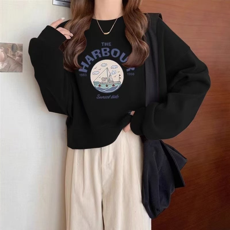 Mickey style long-sleeved sweatshirt