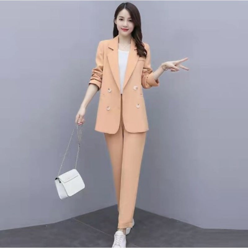 2025 suit suit women's new Korean version of spring and autumn casual temperament fashion professional wear loose large size suit