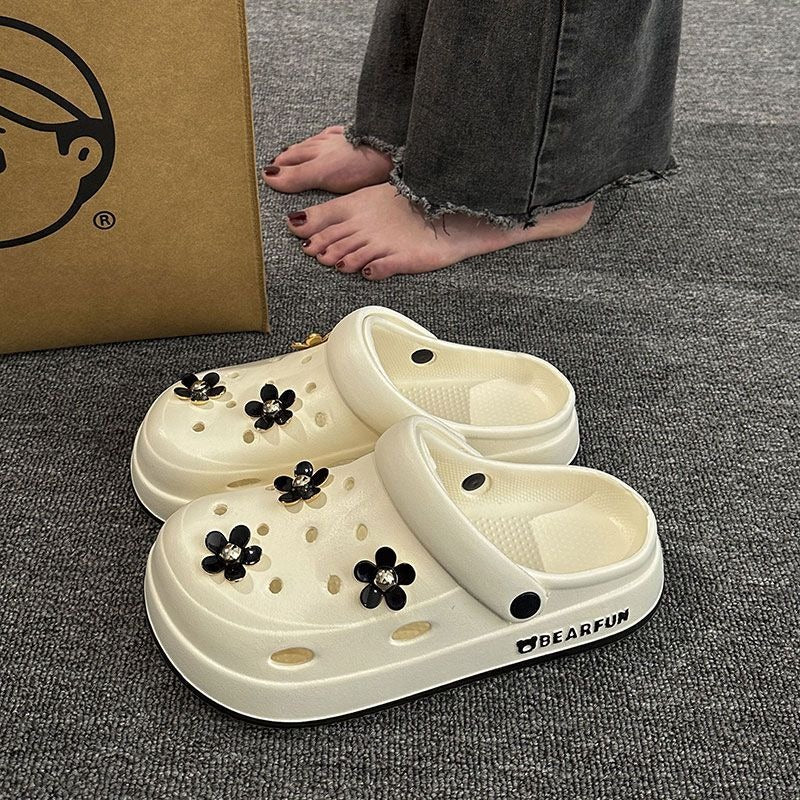 Hole shoes women's platform summer 2025 new home non-slip beach deodorant eva sandals slippers women's outer wear