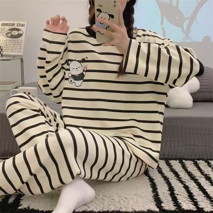 Long-sleeved thin pajamas set