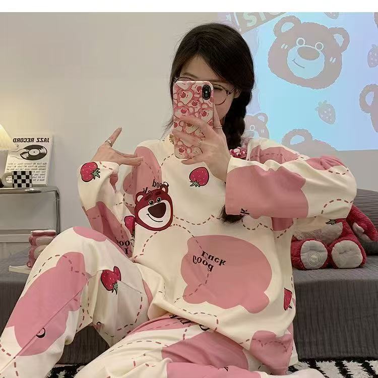 Long-sleeved thin pajamas set