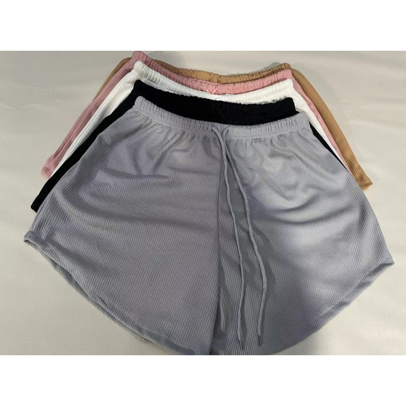 2025 Internet celebrity fitness running shorts women's spring and autumn loose casual large size wide legs high waist a word sports hot pants