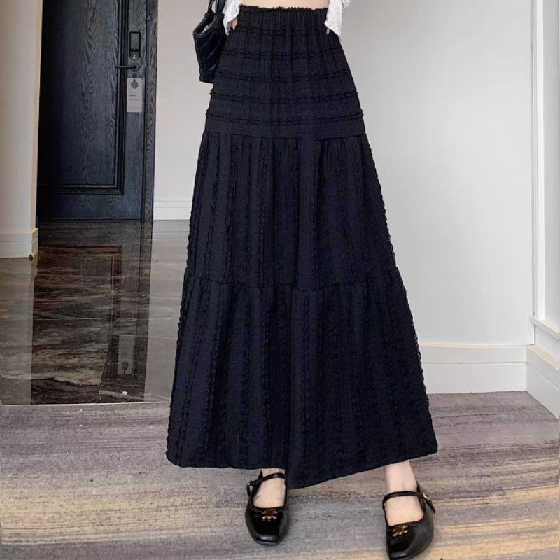 Pure desire wind lace skirt women's spring summer new French gentle wind long skirt design sense super fairy first love skirt